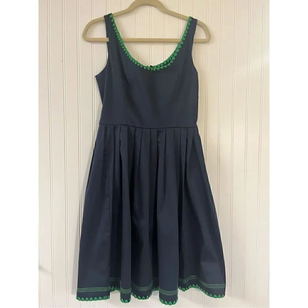 Corey Lynn Calter dress navy w/green accent sz 8 NWT